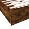 vidaXL Cama con cajones madera de ingenier&iacute;a roble ahumado 200x200 cm