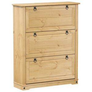 vidaXL Zapatero Corona madera maciza de pino 99x32x124,5 cm