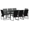 vidaXL Conjunto de Comedor de Jard&iacute;n 9 uds. Negro y Antracita
