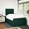 vidaXL Cama box spring con colch&oacute;n terciopelo verde oscuro 120x200 cm