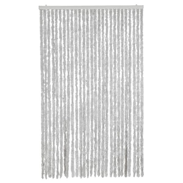 vidaXL Cortina antimoscas chenilla gris 118x220 cm