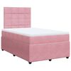 vidaXL Cama box spring con colch&oacute;n terciopelo rosa 120x200 cm