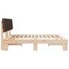 vidaXL Estructura de Cama con Cabecera Tapizada Taup&eacute; 200 x 200 cm