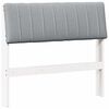 vidaXL Cabecero tapizado Gris Claro 90 cm Madera de pino macizo