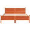 vidaXL Estructura de cama sin colchón madera maciza marrón 135x190 cm
