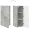 vidaXL Conjunto de mueble para TV de pared 6 pcs Gris Concreto