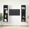 vidaXL Conjunto de mueble de TV 4 pcs Roble Negro 37 x 37 x 72 cm