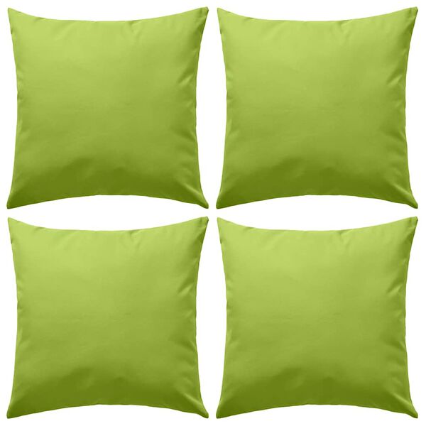vidaXL Cojines para exteriores 45x45 cm verde manzana 4 unidades