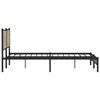 vidaXL Estructura de cama sin colch&oacute;n metal roble Sonoma 193x203 cm