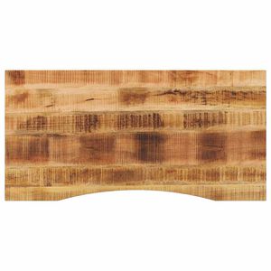 vidaXL Tablero escritorio con curva madera mango rugosa 140x50x2,5 cm