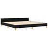vidaXL Estructura de cama con cabecera Negro 200 x 200 cm tela