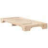 vidaXL Estructura de cama Marr&oacute;n 100 x 210 cm Madera de pino macizo