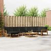 vidaXL Conjunto de sof&aacute;s de exterior con coj&iacute;n 22 pcs Natural y negro