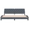 vidaXL Estructura de cama con LED sin colch&oacute;n terciopelo gris oscuro 200x200 cm