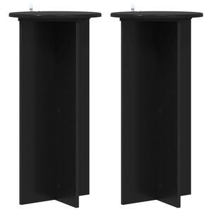 vidaXL Soporte de plantas 2 uds. Negro 40 x 40 x 80 cm