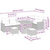 vidaXL Conjunto de sof&aacute;s de jard&iacute;n 9 pcs Gris rat&aacute;n sint&eacute;tico