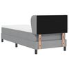 vidaXL Cama tipo Box Spring con colch&oacute;n Gris claro 80 x 200 cm tela