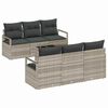 vidaXL Conjunto de sof&aacute; de jard&iacute;n 7 pcs Gris Claro y Gris Oscuro