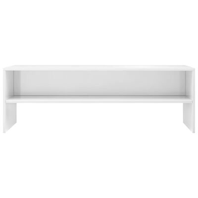 vidaXL Mueble de TV madera contrachapada blanco brillante 120x40x40 cm