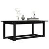 vidaXL Mesa de centro de madera maciza de pino negro 110x55x45 cm