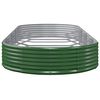 vidaXL Jardinera arriate acero galvanizado verde 373x140x36 cm