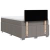 vidaXL Cama box spring con colch&oacute;n tela gris taupe 120x190 cm
