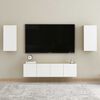 vidaXL Mueble de TV 2 uds contrachapada blanco y roble 30,5x30x60 cm