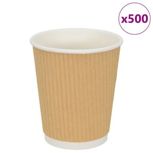 vidaXL Tazas de café de papel 500 uds 8oz 200ml blanco