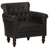 vidaXL Sill&oacute;n de cuero aut&eacute;ntico de cabra negro