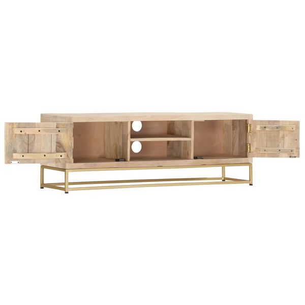 vidaXL Mueble para TV de madera maciza de mango 120x30x40 cm