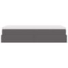 vidaXL Estructura cama otomana colch&oacute;n cuero sint&eacute;tico gris 90x190 cm