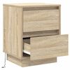 vidaXL Armario de Noche con cajón 2 pcs Roble Sonoma 39 x 34,5 x 50 cm