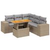 vidaXL Juego de sof&aacute;s jard&iacute;n con cojines 6 pzas rat&aacute;n sint&eacute;tico beige