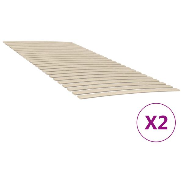 vidaXL Recambios de láminas de cama con 48 láminas (2 unidades, 100 x 200 cm)