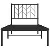 vidaXL Estructura cama sin colchón con cabecero metal negro 75x190 cm