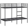 vidaXL Litera sin colch&oacute;n acero negro 75x190 cm