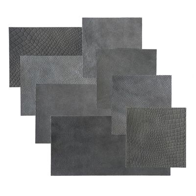WallArt Paneles de pared de cuero Bowen gris sombra 32 piezas
