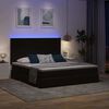 vidaXL Cama con tira de luces LED Negro 200 x 200 cm Terciopelo