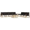 vidaXL Conjunto de sof&aacute;s de exterior 8 pcs Blanco y negro