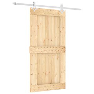 vidaXL Puerta Corredera Natural y Blanco 100 x 210 cm