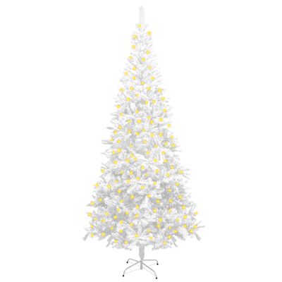 vidaXL Árbol de Navidad artificial preiluminado con luces blanco 240cm
