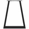 vidaXL Patas para mesa de comedor en forma de V (2 unidades), color negro, 50x(72-73,3) cm, acero
