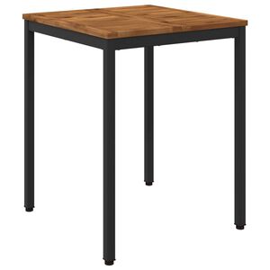 vidaXL Mesa de cena de jard&iacute;n Natural y negro 60 x 60,5 x 75 cm