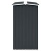 vidaXL Caseta de jardín para leña acero galvanizado gris 172x91x154 cm
