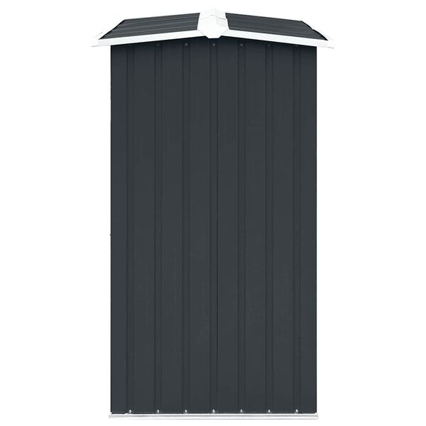 vidaXL Caseta de jardín para leña acero galvanizado gris 172x91x154 cm