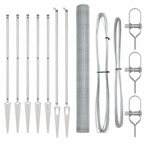 vidaXL Poste de Valla Plateado