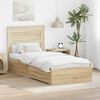 vidaXL Estructura de cama con cabecera Roble Sonoma 90 x 190 cm