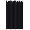 vidaXL Cortinas Opacas con Anillas 2 pcs Negro 175 x 140 cm Poli&eacute;ster