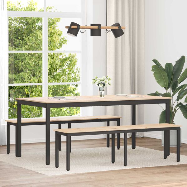 vidaXL Banco Natural 160 x 35 x 45 cm Madera de pino macizo