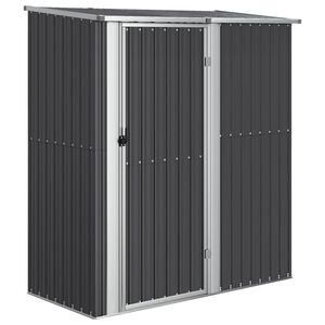 vidaXL Cobertizo jard&iacute;n acero galvanizado antracita 180,5x97x209,5 cm